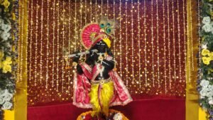 नौपेड़वा बाजार गल्ला मंडी में श्रीकृष्ण जन्माष्टमी की धूम, भक्ति में डूबा माहौल